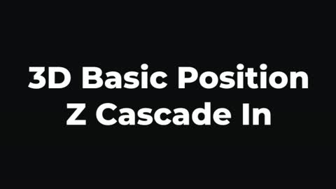 3D Basic Position Z Cascade In — After Effects 3d text preset preview