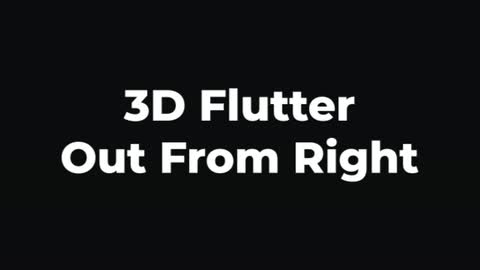 3D Flutter Out From Right — After Effects 3d text preset preview