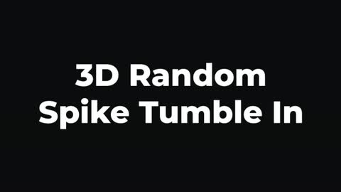 3D Random Spike Tumble In — After Effects 3d text preset preview