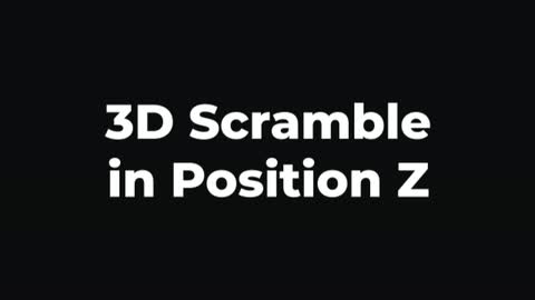 3D Scramble in Position Z — After Effects 3d text preset preview