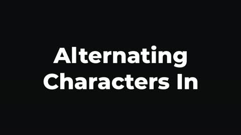 Alternating Characters In — After Effects animate in preset preview