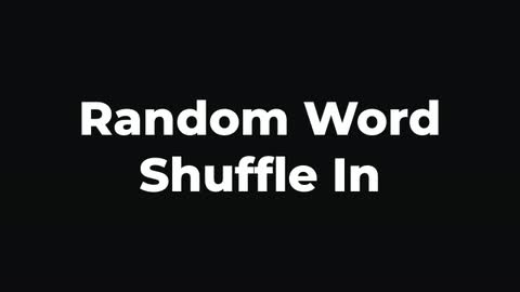 Random Word Shuffle In — After Effects animate in preset preview