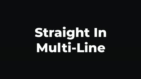 Straight In Multi-Line — After Effects animate in preset preview