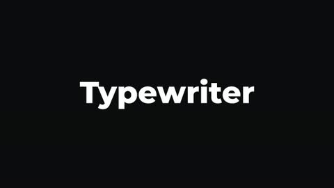 Typewriter — After Effects animate in preset preview