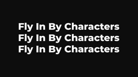 Fly In By Characters — After Effects multi-line preset preview