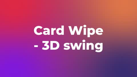 Card Wipe - 3D swing — After Effects movement preset preview